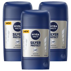 NIVEA 妮維雅 男士止汗爽身乳膏 極限動力 銀離子 制臭 48h 長效乾爽, 50ml, 3瓶