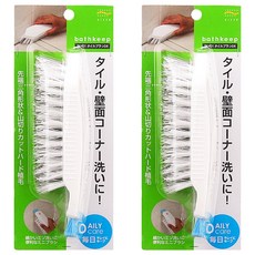 aisen 磁磚隙縫兩用刷 19 x 4.5 x 5cm 140g, 白色, 2個