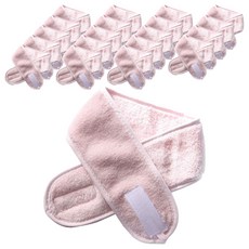 A'hope 固定頭髮魔鬼氈洗臉髮帶, 寶寶粉, 20個