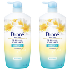 Biore 蜜妮 淨嫩沐浴乳 緬梔花香 彈嫩清爽, 1kg, 2瓶