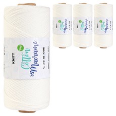 니뜨 뉴 코튼 마크라메실 150g, 4개, 01화이트