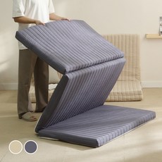 아토앤알로 케이슬립 알러프레쉬 방수 메모리폼 접이식 토퍼 매트리스, 차콜, 6.5cm