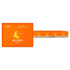icon 愛康 透芯涼感衛生棉 檸橙派對 夜用型, 28cm, 7片, 48包