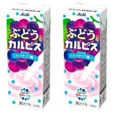 Asahi 朝日 可爾必思 葡萄風味乳酸飲料，含膳食纖維，幫助消化，250ml, 2入