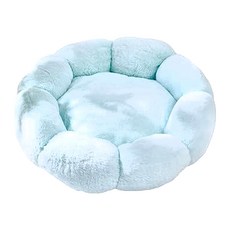 HISATO 軟綿綿花朵寵物窩 - 貓窩/狗窩/貝殼造型，安全感保暖睡窩，冬季寵物睡床/睡墊, 50cm, 綠色, 1個