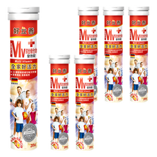 好立善 綜合維他命發泡錠，+11種營養，0鈉高鉀，全家好活力, 20顆, 86g, 6瓶