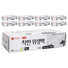 롯데이라이프 착한 위생백 중형 25 x 35 cm, 중(M), 100개입, 9개