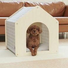 SE7EN PET 狗狗貓咪原木屋, 灰色, 1個