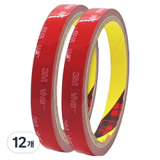 브이에이치비 쓰리엠 초강력 아크릴폼 그레이 양면테이프 12 mm x 1.5 M, 12개