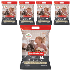 ECO Clean 天然草本輕質型豆腐貓砂 快速吸收 結團力強 長久控味 結團處理方便, 2.8kg, 5袋, 活性碳