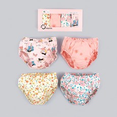 Maykids 女童款印花三角內褲 4件組