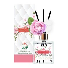 QiMart 法國精油玫瑰造型珪藻土擴香瓶 480g, 1組, 200ml, 蜜糖果園