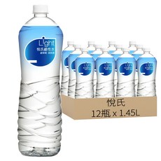 悅氏Light鹼性水 pH值7.5~9.0 x 12瓶, 1.45L