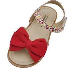 balsori 女童蝴蝶結碎花涼鞋