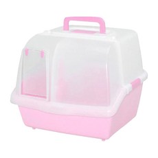 IRIS OHYAMA 愛麗思歐雅瑪 砂不漏貓便盆, 桃色, 1個