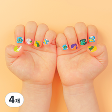 Bong Bong Friends Nail Friends Bong Bong 3~7歲兒童用黏貼式美甲, 恐龍朋友們, 4個