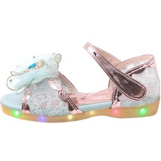 MAMI TREE 女童愛心蝴蝶結LED涼鞋