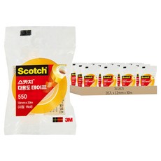 3M Scotch 550 多用途玻璃紙膠帶補充包, 混色, 20入