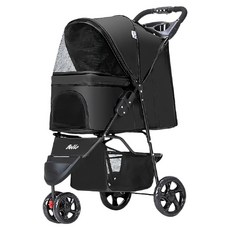 彬彬小舖 Bello 3輪寵物推車 + 遮雨罩, 1個, 黑色