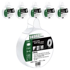 Skora 超強力矽膠雙面膠帶 5m, 6個