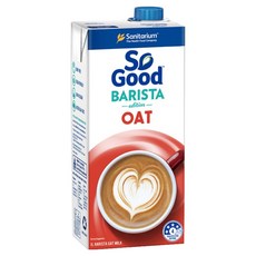 So Good 咖啡師燕麥奶, 質地濃厚 穀物香氣, 全素可食 無糖無膽固醇, 1L, 1瓶