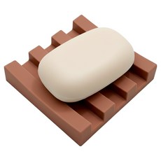 디엔오 실리콘 물빠짐 슬림 비누받침대, 핑크, 1개