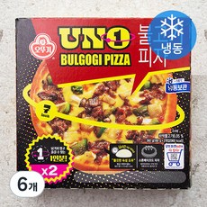 오뚜기 UNO 불고기 피자 (냉동), 180g, 2개입, 6개