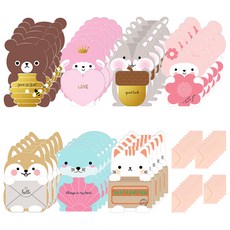 Maumdama 凱莉動物多用途卡片 35p + 信封 35p 套組, 混合色, 1套