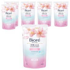 Biore 蜜妮 淨嫩沐浴乳 補充包 浪漫櫻花香 水采保濕型, 700g, 6包