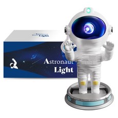 루아즈 LED 홈 인테리어 우주비행사 오로라 무드등, 화이트