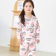 Maykids 幼童 青少年 女童 獨角獸天堂 保暖內衣 上下套裝
