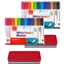 동아 화이트 보드마카 + 보드지우개, 혼합색상, 2세트