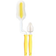 하이비 회전형 필터폼 보틀 브러쉬, 1개, 옐로우