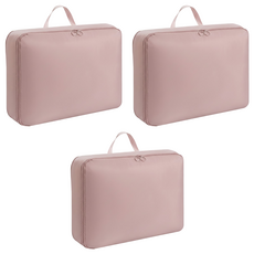 羽絨衣物壓縮收納包, 3個, 粉色