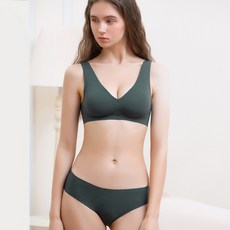 Cooming 舒適無痕內衣 無痕內褲套組 無鋼圈Bralette內衣