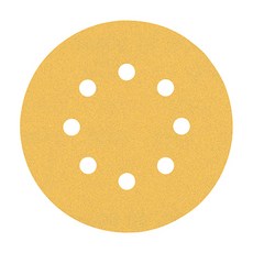 BOSCH 博世 台灣公司貨 C470超耐久金色圓形8孔砂紙 P120, 5片