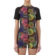 quaro 女款半拉鍊二分泳裝 ILB242