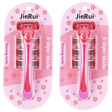 JieRui 女用6層美體刀+替換刀片 3入組, 2組