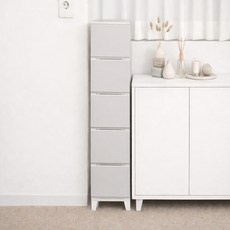 보노하우스 심플리 슬림 서랍장 5단, 라이트그레이, 1개