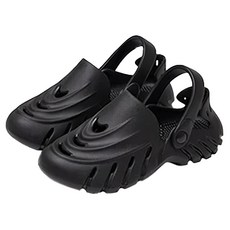 bebehome 鏤空透氣包頭兩用洞洞花園鞋 EVA材質 黑色, 43