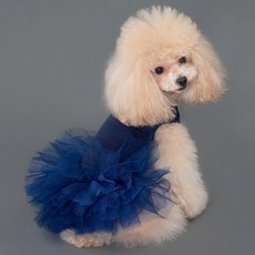 DOG-i 寵物層層蛋糕裙洋裝, 海軍藍