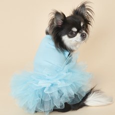 DOG-i 寵物層層蛋糕裙洋裝, 藍色
