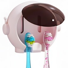 한봄누리 우주인 칫솔걸이 덮개용 부착식, 핑크, 1개