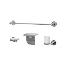 浴室配件4件組 SW650, 銀色, 1套
