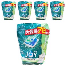 JOY W 洗碗機專用清潔凝膠球 大容量76個, 1.022kg, 5袋
