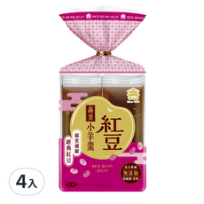 義美 小羊羹 紅豆 4入/8入 (傳統風味點心, 紅豆羊羹, 獨立包裝), 264g, 4包