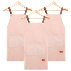 키에 파스텔 심플 베이직 H형 방수 앞치마, 핑크, 3개