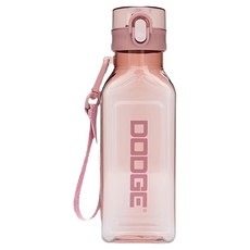 DODGE 道奇 方尊彈蓋水壺, 粉色, 700ml, 1個