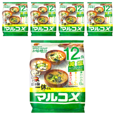 marukome 一休味噌湯 減鹽 12食, 191.1g, 5袋