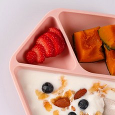 nordico Kinder吸附式矽膠餐盤, 粉色, 單品, 1個